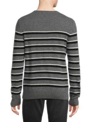 Striped Heathered Cashmere Sweater商品第2张图片规格展示