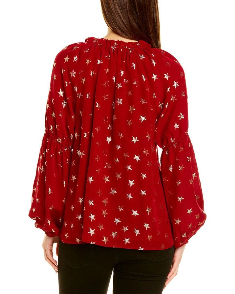 商品Nicole Miller|Nicole Miller Star Lurex Peasant Blouse,价格¥433,第2张图片详细描述
