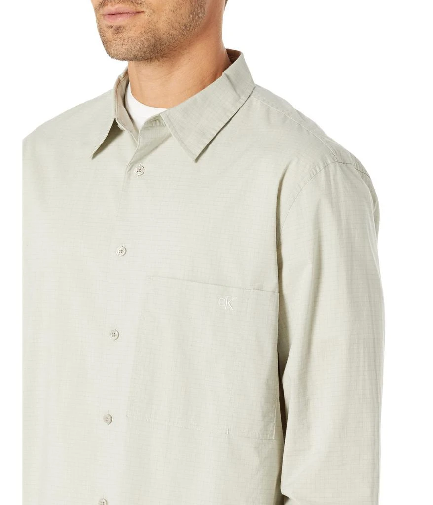 商品Calvin Klein|Long Sleeve Pocket Check Easy Shirt,价格¥362,第3张图片详细描述