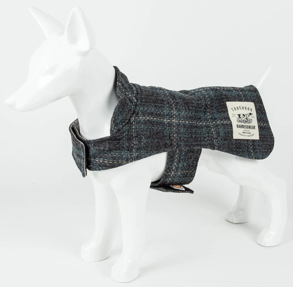 商品Touchdog|2-In-1 Windowpane Plaid Matching Dog Jacket and Reversible Dog Mat,价格¥483,第3张图片详细描述