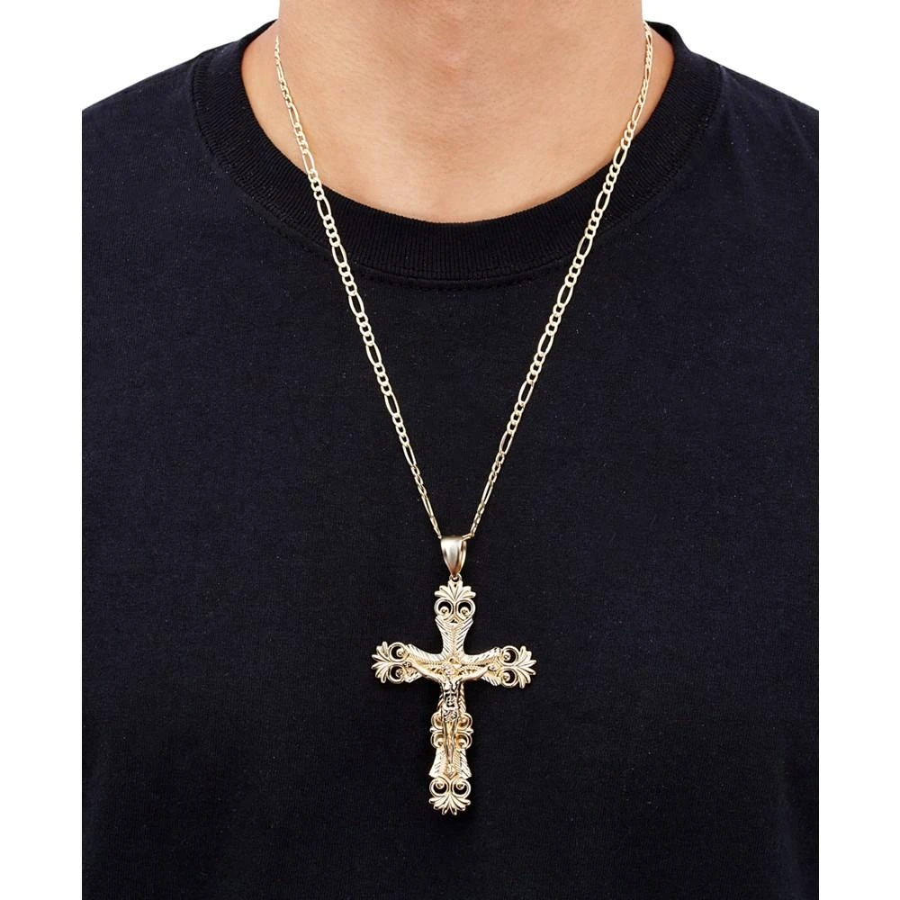 商品Macy's|Men's Ornately-Finished Crucifix 22" Pendant Necklace in 10k Gold,价格¥35535,第2张图片详细描述