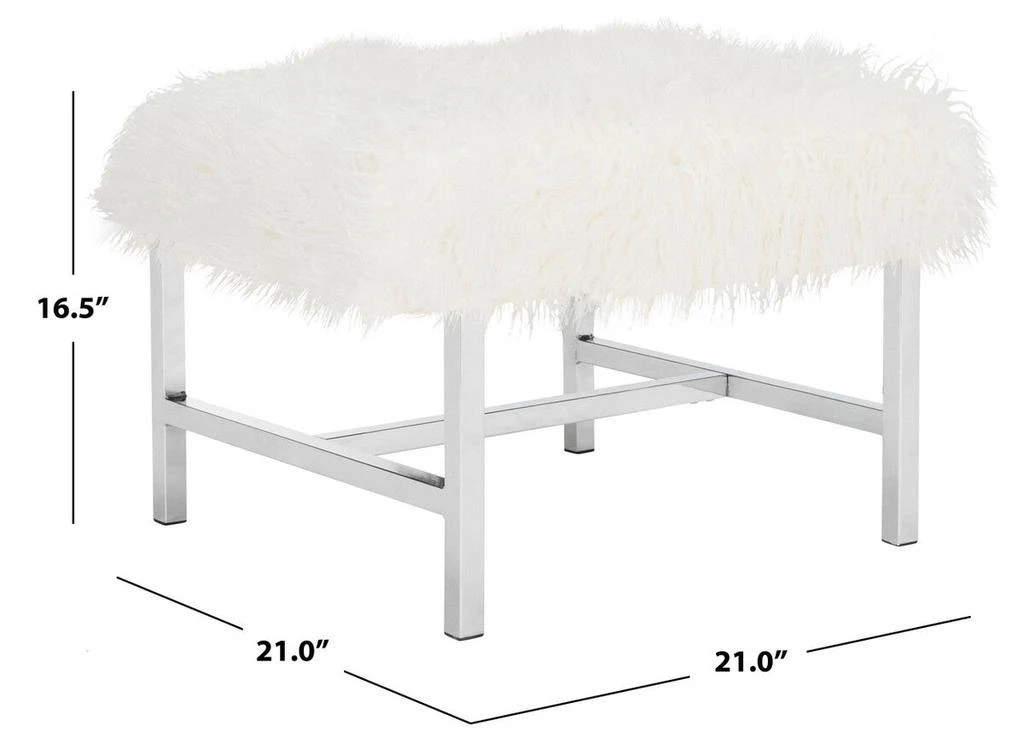 商品Safavieh|Horace Faux Sheepskin Square Bench,价格¥1140,第5张图片详细描述