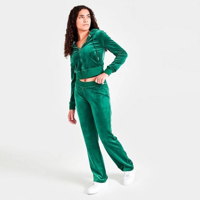 商品Juicy Couture|Women's Juicy Couture OG Big Bling Velour Track Pants,价格¥598,第2张图片详细描述