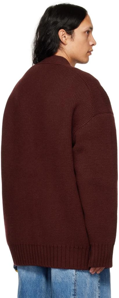 商品We11done|Burgundy Self-Tie Cardigan,价格¥2910,第3张图片详细描述