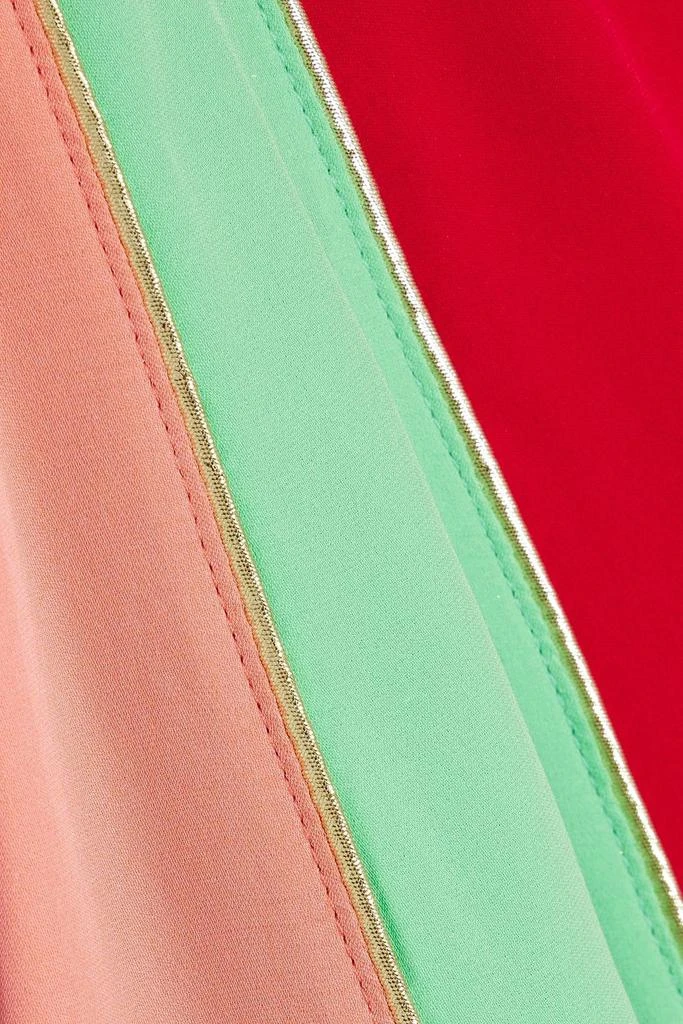 商品Rosie Assoulin|Metallic-trimmed striped silk-crepe top,价格¥2970,第2张图片详细描述