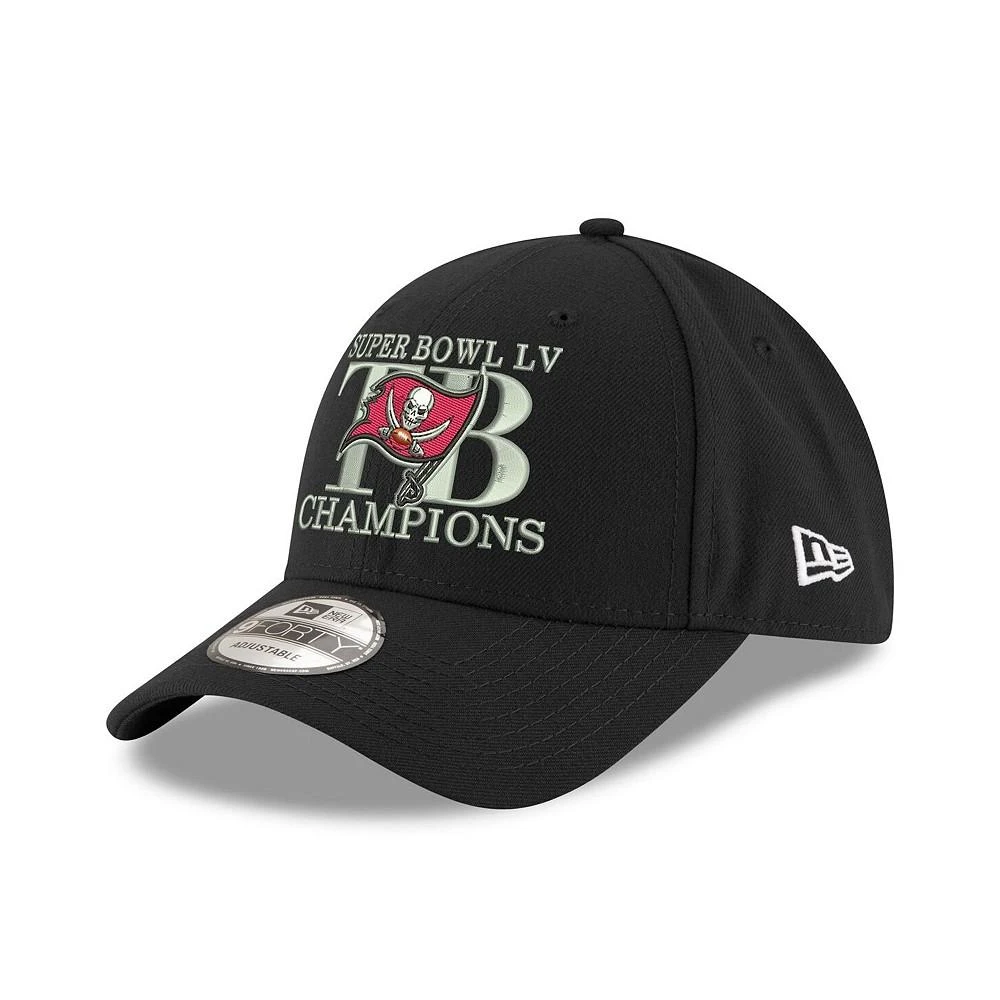 商品New Era|Men's Black Tampa Bay Buccaneers Super Bowl LV Champions Hometown 9FORTY Adjustable Hat,价格¥143,第2张图片详细描述