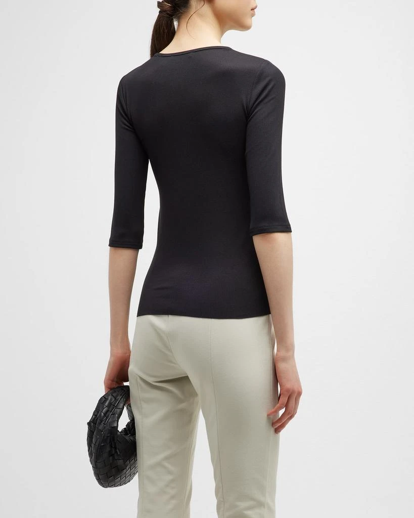 Elbow-Sleeve Crewneck T-Shirt 商品