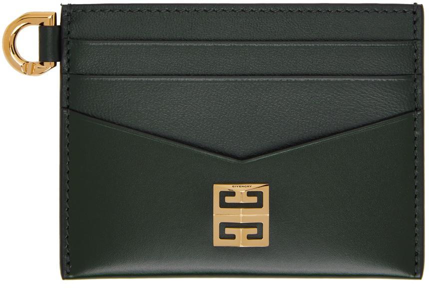 商品Givenchy|Green 4G Card Holder,价格¥1911,第1张图片