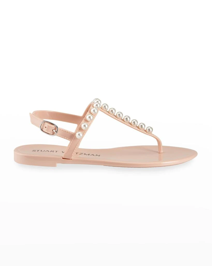 商品Stuart Weitzman|Goldie Pearly Stud Jelly Sandals,价格¥1125,第1张图片