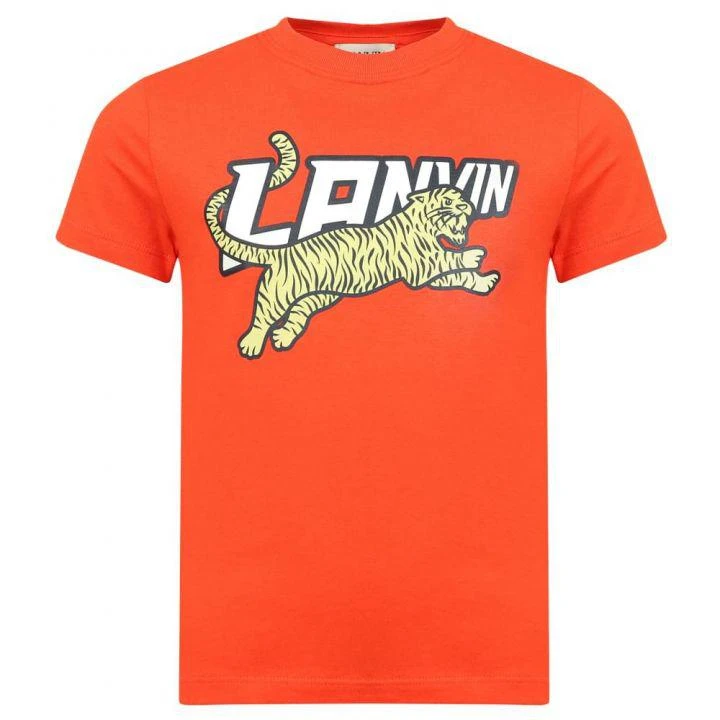 商品Lanvin|Orange Tiger Logo T Shirt,价格¥305,第1张图片