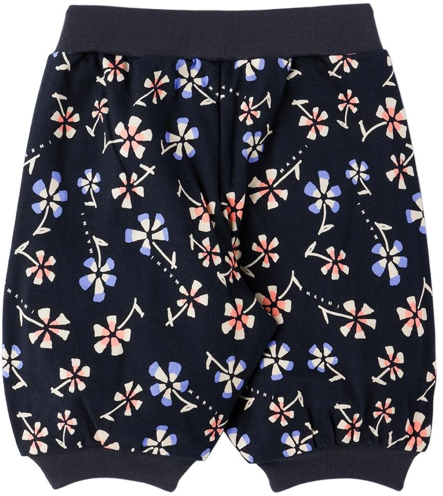 商品Marni|Baby Navy Floral Trousers,价格¥309,第2张图片详细描述