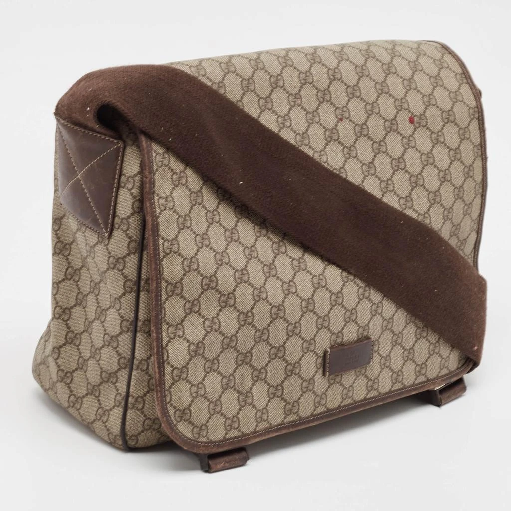 商品[二手商品] Gucci|Gucci Beige/Brown GG Supreme Canvas and Leather Diaper Messenger Bag,价格¥3551,第4张图片详细描述