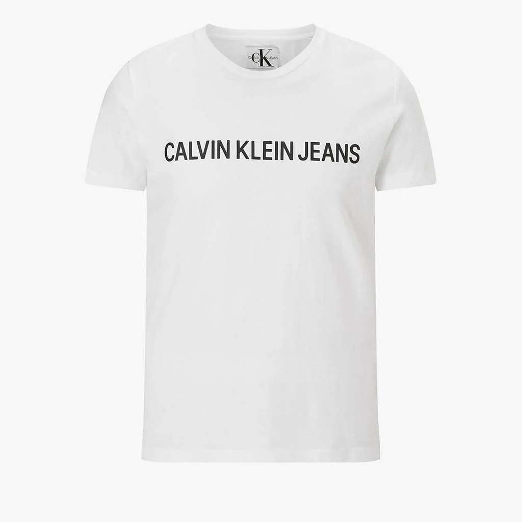 商品Calvin Klein|Calvin Klein Jeans Men's Core Institutional Logo T-Shirt - Bright White,价格¥146,第1张图片