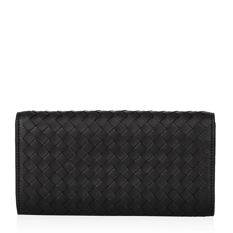 Bottega Veneta 葆蝶家 中性黑色羊皮长款钱包钱夹 150509-V001N-1000 商品