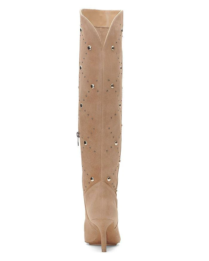 Women's Fimulie Pointed Toe Studded Over the Knee High Heel Boots 商品