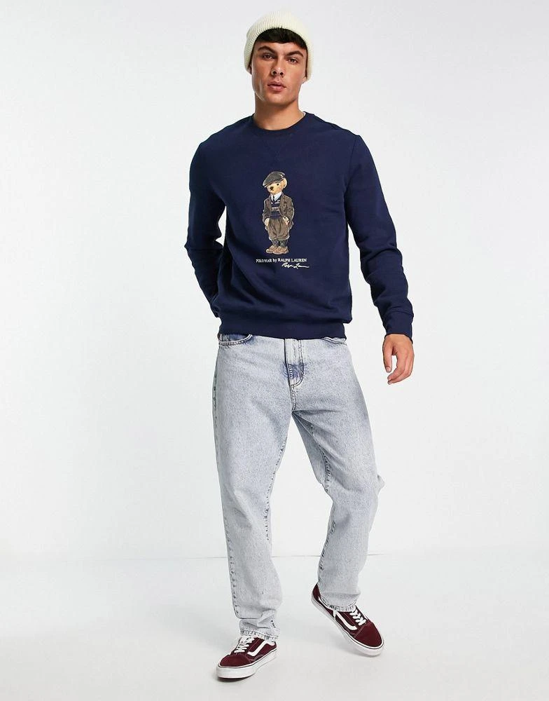 商品Ralph Lauren|Polo Ralph Lauren heritage bear print fleece sweatshirt in navy,价格¥1679,第2张图片详细描述