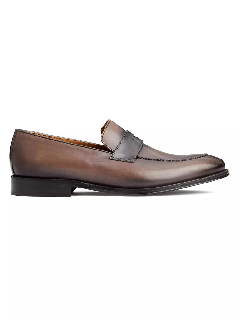 商品Bruno Magli|Arezzo Leather Penny Loafers,价格¥2933,第1张图片