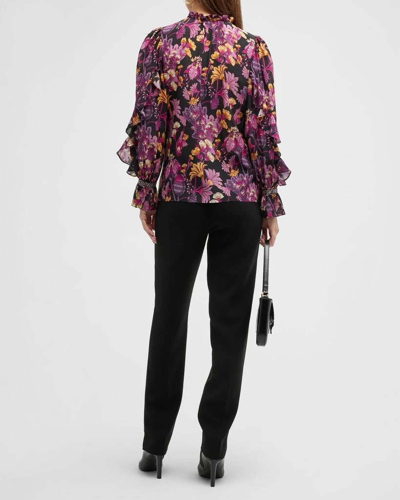 商品Kobi Halperin|Arden Floral-Print Ruffle-Trim Blouse,价格¥3551,第4张图片详细描述