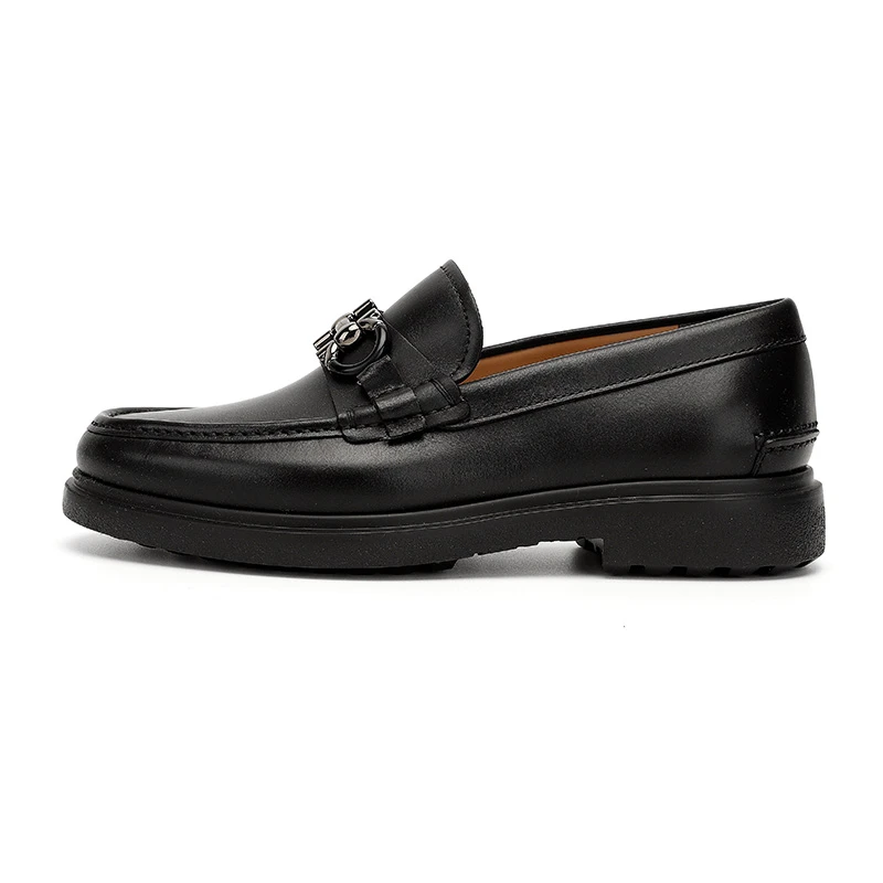 菲拉格慕(Salvatore Ferragamo) 奢侈品 男士GANCINI黑色休闲皮鞋乐福鞋02C499735190-9+ 商品