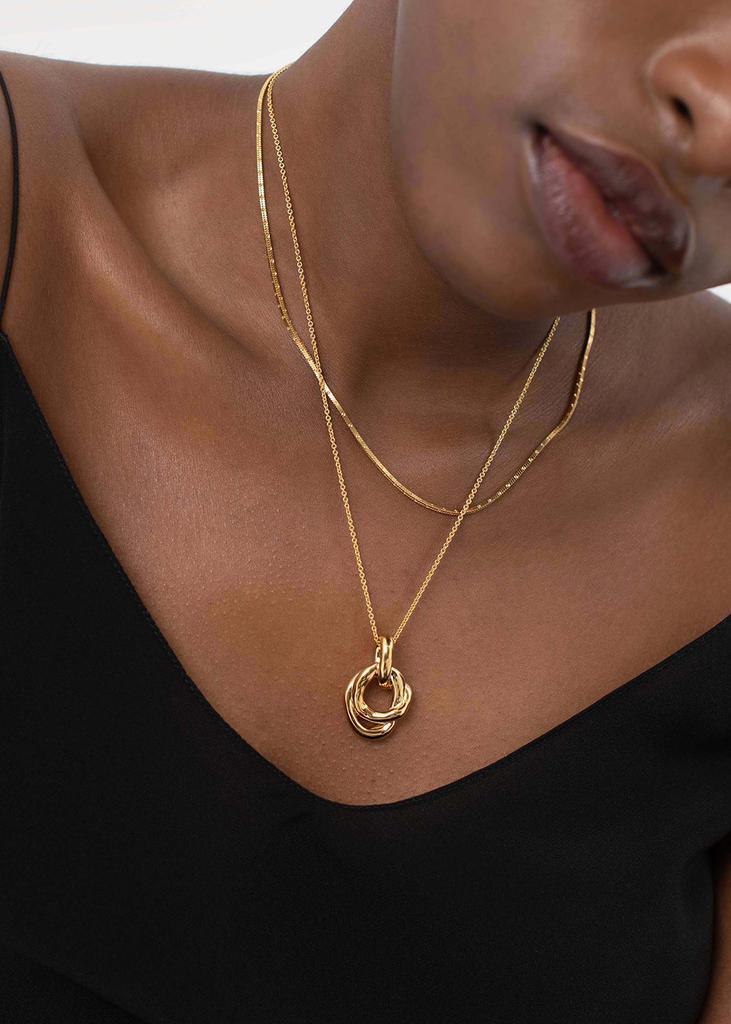 商品Missoma|Molten 18kt gold-plated necklace,价格¥1116,第6张图片详细描述