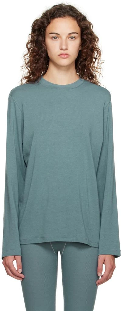 商品SKIMS|Blue SKIMS Boyfriend Long Sleeve T-Shirt,价格¥482,第1张图片
