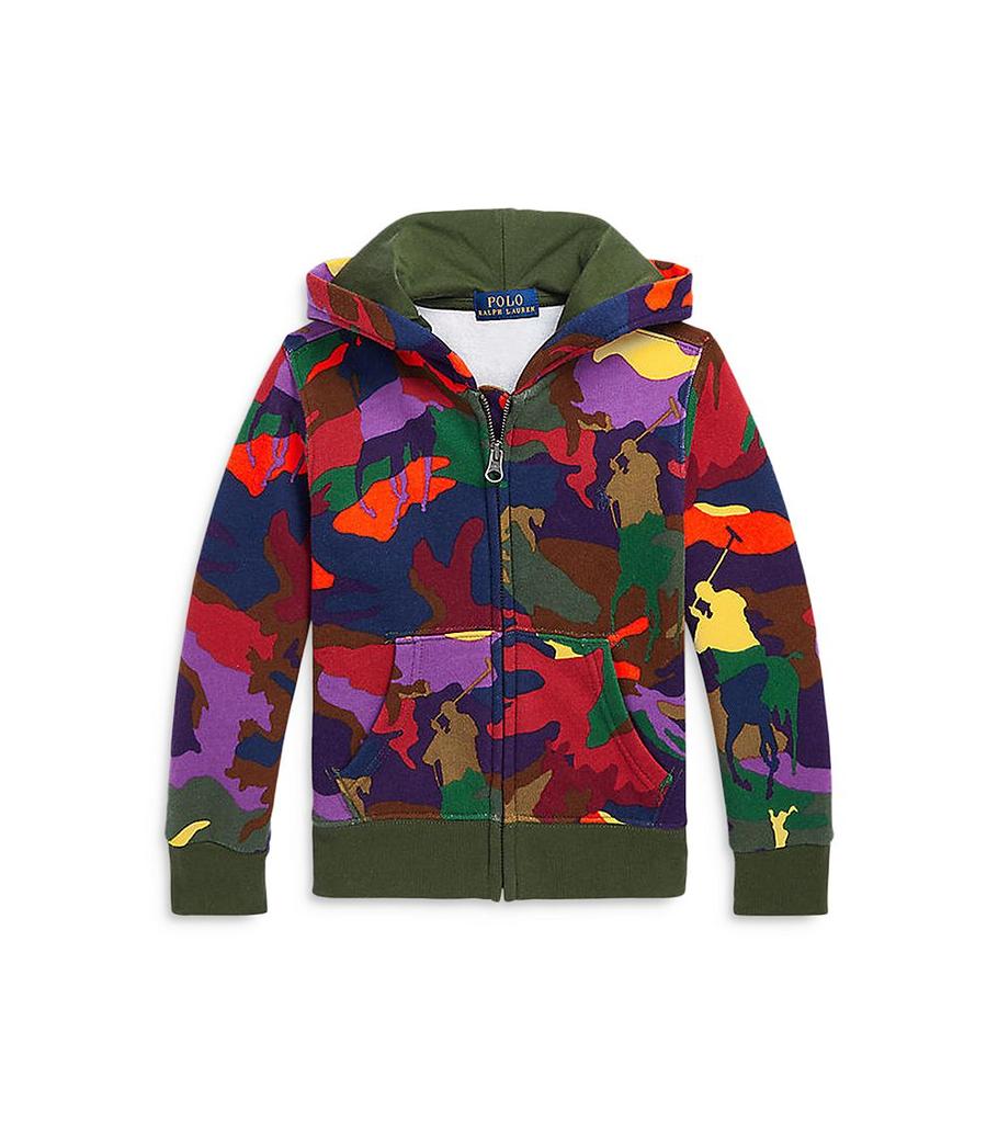 Boys' Big Pony Camo Fleece Full-Zip Hoodie - Little Kid, Big Kid商品第2张图片规格展示