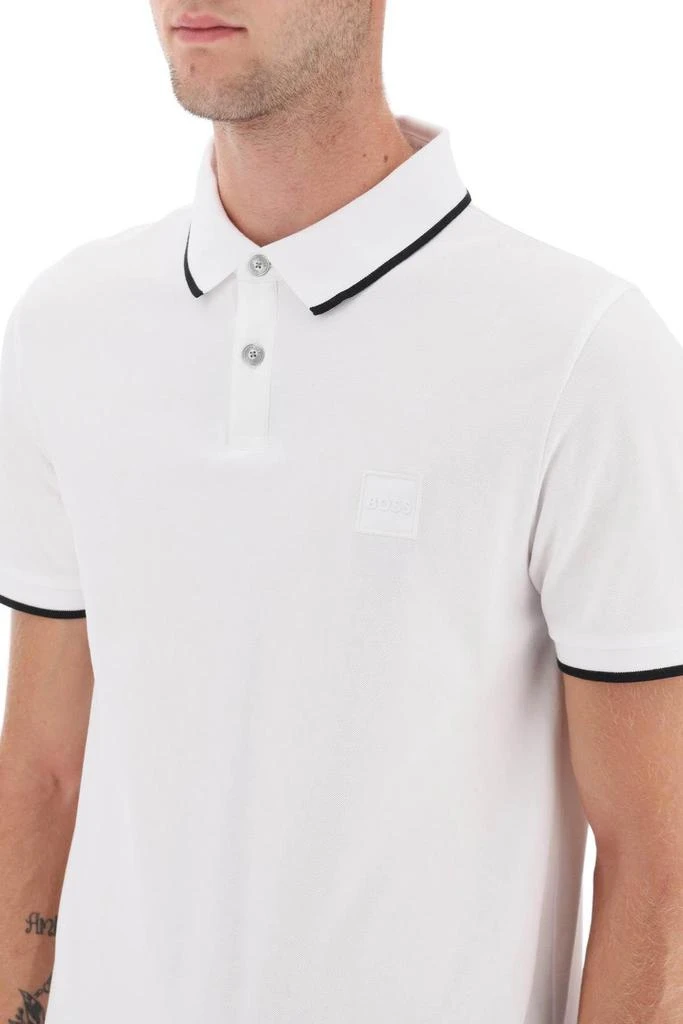 商品Hugo Boss|Passertip slim fit polo shirt in cotton piqué,价格¥317,第5张图片详细描述