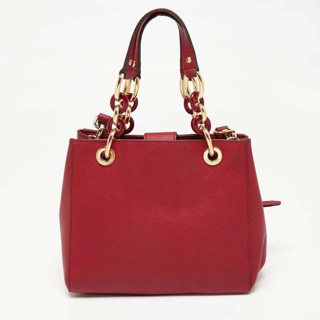 商品[二手商品] Michael Kors|MICHAEL Michael Kors Burgundy Leather Small Cynthia Tote,价格¥818,第4张图片详细描述