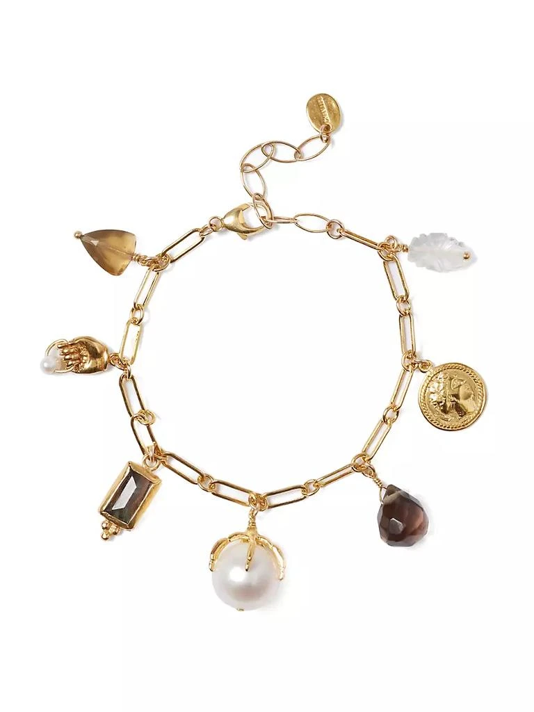 商品Chan Luu|18K-Gold-Plated &amp; Multi-Gemstone Charm Bracelet,价格¥1836,第1张图片