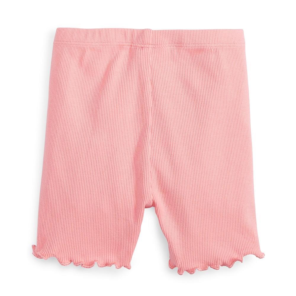 商品First Impressions|Baby Girls Lettuce Hem Bike Shorts, Created for Macy's,价格¥28,第4张图片详细描述