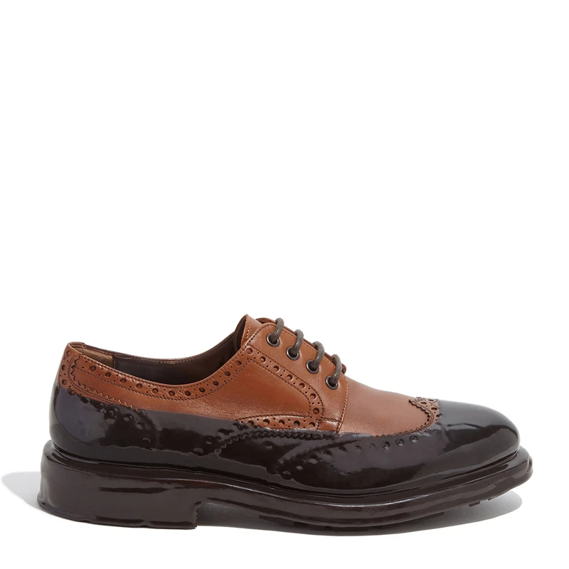 商品[国内直发] Salvatore Ferragamo|SALVATORE FERRAGAMO 男士黑色牛皮和硅胶系带正装鞋 02-C071-725443,价格¥4723,第1张图片