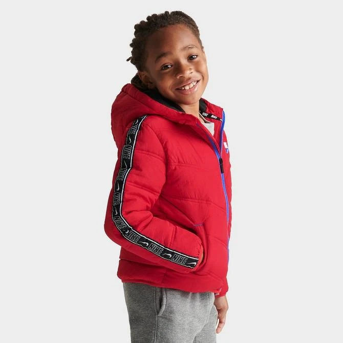 商品NIKE|Little Kids' Nike Futura Taped Puffer Jacket,价格¥225,第3张图片详细描述