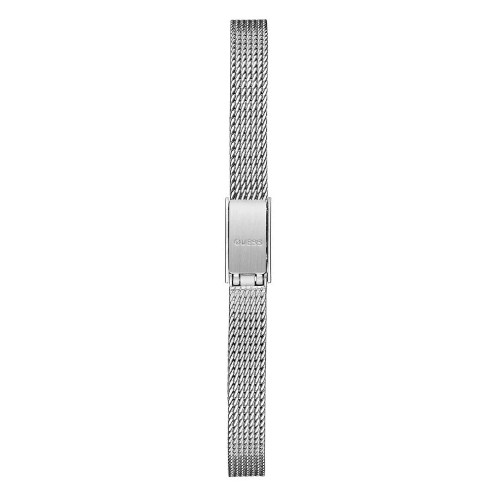 商品GUESS|Women's Silver-Tone Glitz Stainless Steel Mesh Bracelet Watch, 22mm,价格¥395,第3张图片详细描述