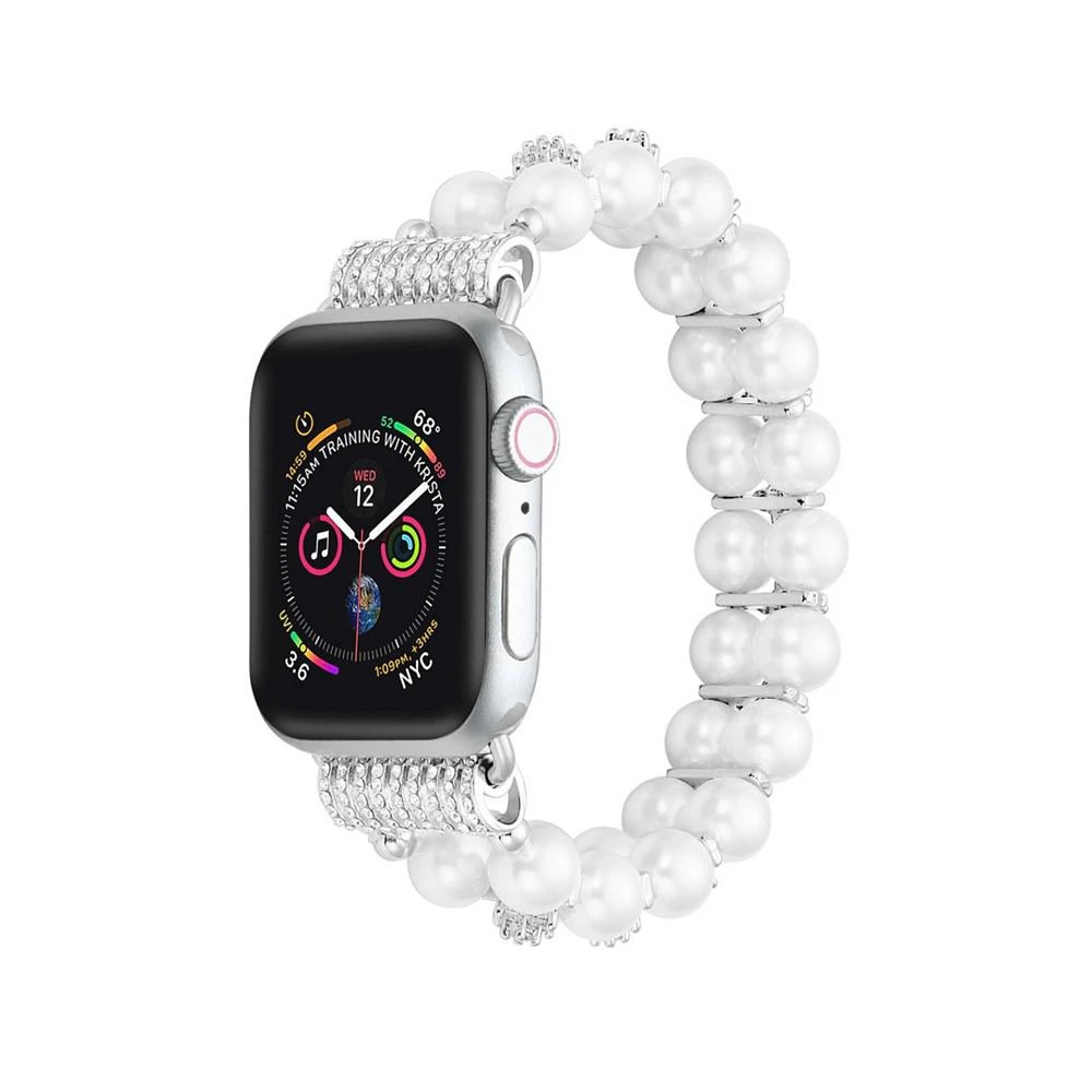 商品Posh Tech|Unisex White Skinny Faux Pearl Band for Apple Watch,价格¥188,第1张图片