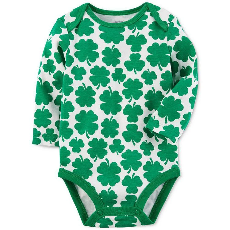 商品Carter's|Shamrock-Print Cotton Bodysuit, Baby Boys and Baby Girls,价格¥54,第1张图片