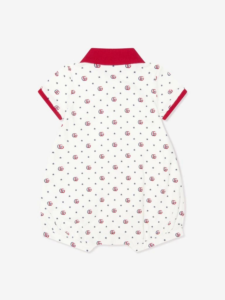 商品Gucci|Gucci Baby Girls GG Logo Romper in White,价格¥2565,第2张图片详细描述