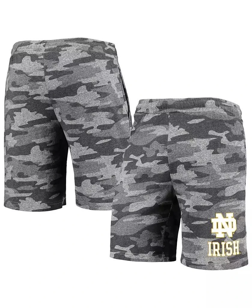 商品Concepts Sport|Men's Charcoal, Gray Notre Dame Fighting Irish Camo Backup Terry Jam Lounge Shorts,价格¥239,第1张图片