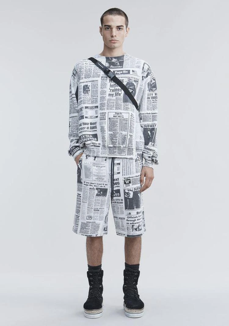 商品Alexander Wang|PAGE SIX NEWSPAPER SWEATSHIRT,价格¥2041,第1张图片