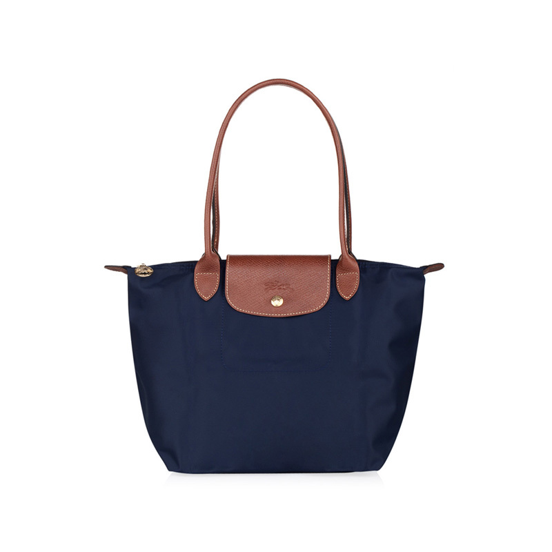 商品Longchamp|Longchamp 珑骧 女士藏蓝尼龙长柄小号购物袋 2605089556,价格¥680,第1张图片