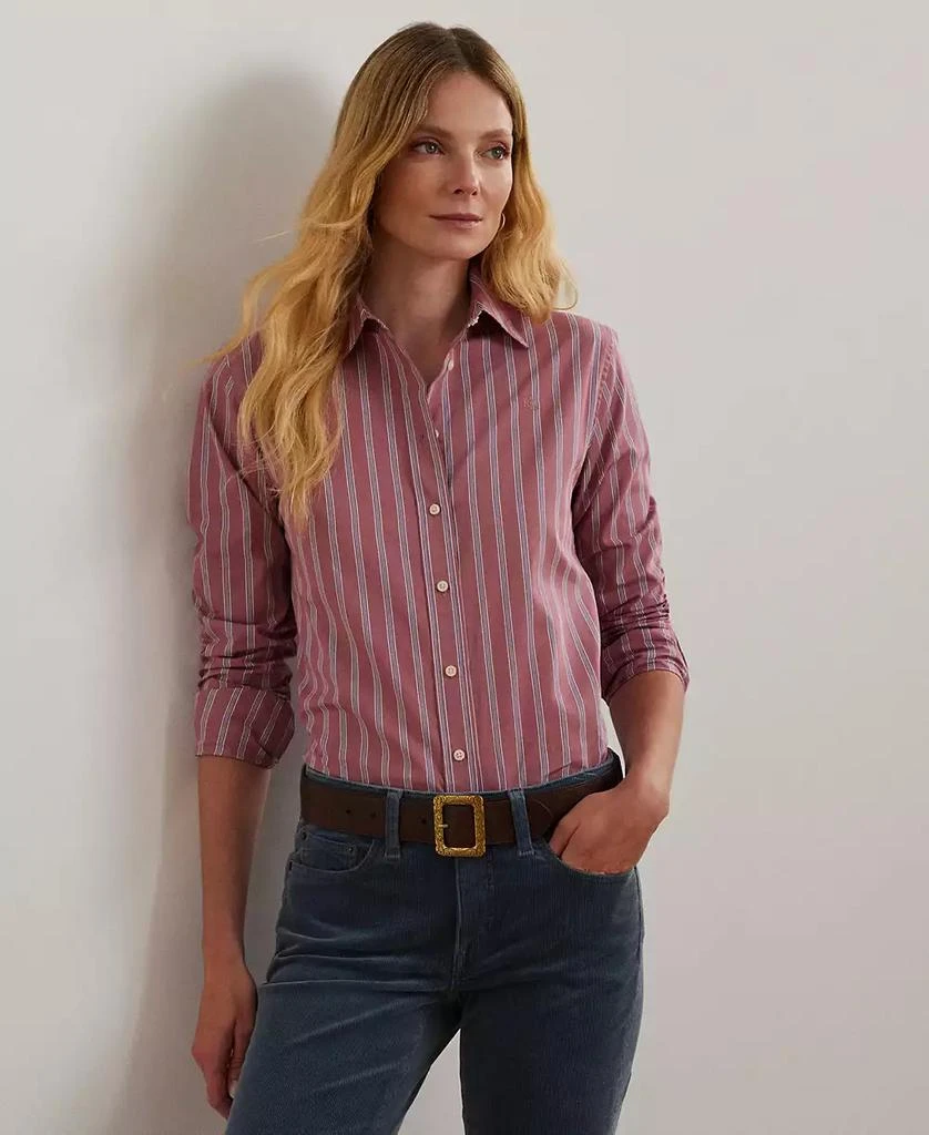 商品Ralph Lauren|Women's Cotton Striped Shirt,价格¥264,第1张图片