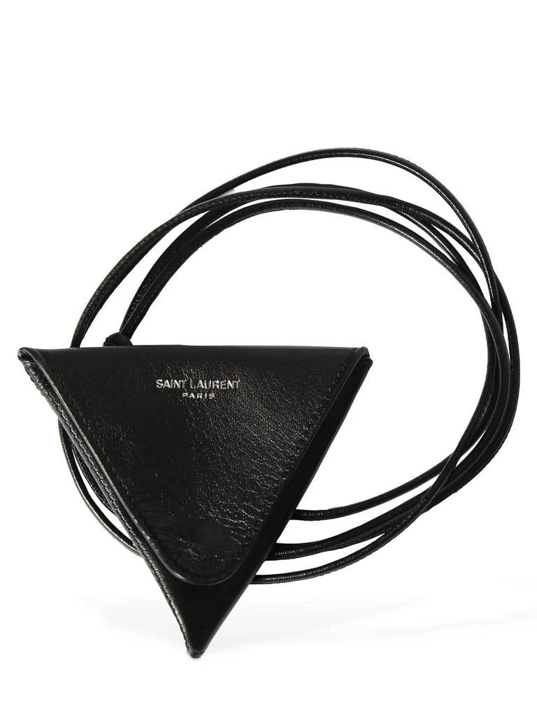 商品Yves Saint Laurent|Logo Leather Triangle Coin Purse,价格¥2883,第1张图片详细描述