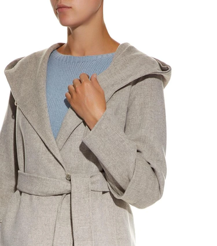 商品Max Mara|Buttoned Cuff Hooded Coat,价格¥7426,第4张图片详细描述