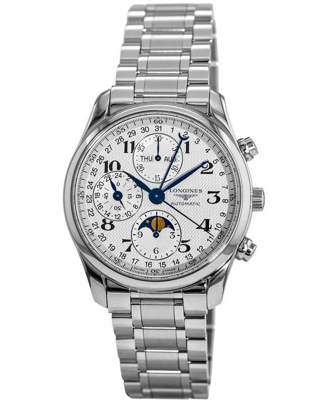 商品Longines|Longines Master Collection Moonphase 40mm Chronograph Steel Men's Watch L2.673.4.78.6,价格¥17446,第1张图片