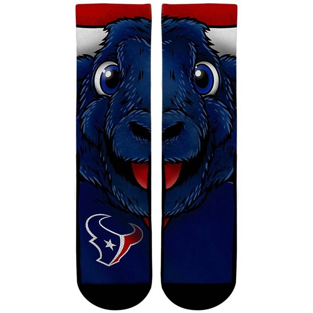 商品Rock 'Em|Youth Boys and Girls Houston Texans Split Face Mascot Multi Crew Socks,价格¥134,第1张图片