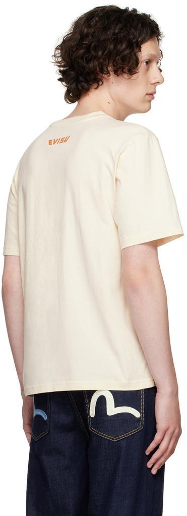 商品Evisu|Off-White Cotton T-Shirt,价格¥802,第5张图片详细描述