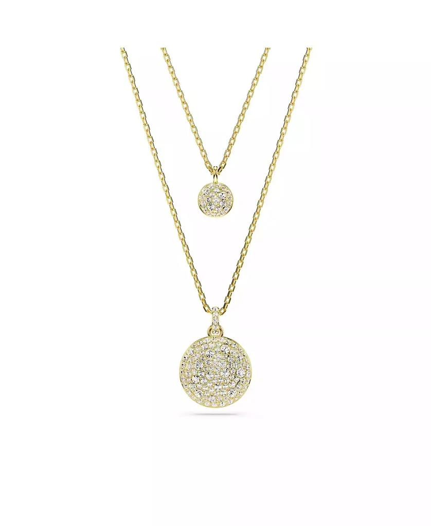 商品Swarovski|White, Rhodium Plated or Rose-Gold Tone or Gold-Tone Meteora Layered Pendant Necklace,价格¥1417,第1张图片