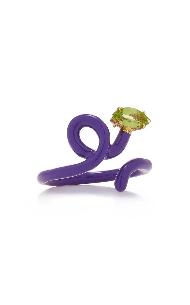 商品Bea Bongiasca|Bea Bongiasca - Baby Vine Enameled 9K Yellow Gold Peridot Ring - Purple - US 7.5 - Moda Operandi - Gifts For Her,价格¥5233,第1张图片