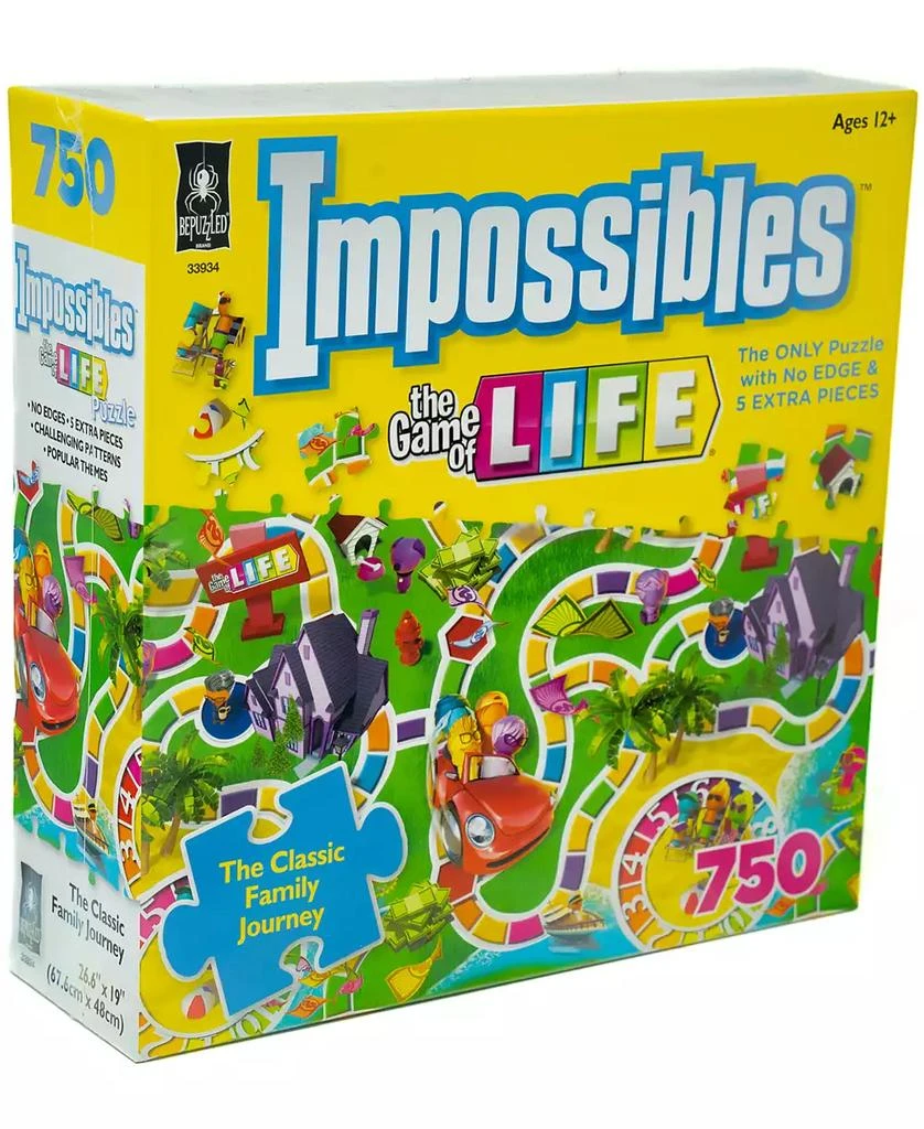 商品University Games|Bepuzzled Impossibles Puzzle, Hasbro the Game of Life, 750 Pieces,价格¥119,第1张图片