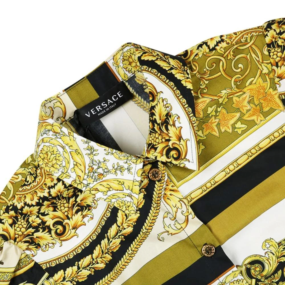 商品Versace|Gold Barocco Print Shirt,价格¥1214,第2张图片详细描述