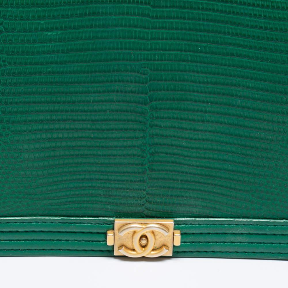 商品[二手商品] Chanel|Chanel Green Lizard and Leather Boy Wallet on Chain,价格¥21707,第7张图片详细描述